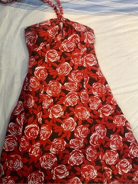 Size 12 Signature by Robbie Bee Vintage Summer Dress, Strapless with keyhole